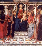 Cosimo Rosselli The Virgin and Child Enthroned with Saints oil painting on canvas